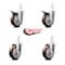 Service Caster 4 Inch Maroon Poly Swivel 3/4 Inch Square Stem Caster Total Lock Brakes, 2PK SCC-SQTTL20S414-PPUB-MRN-34-2-S-2 - alternate 5